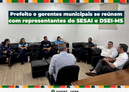 Prefeito Tiago Carbonaro recebe representantes da SESAI e DSEI-MS para fortalecer parcerias em saúde indígena