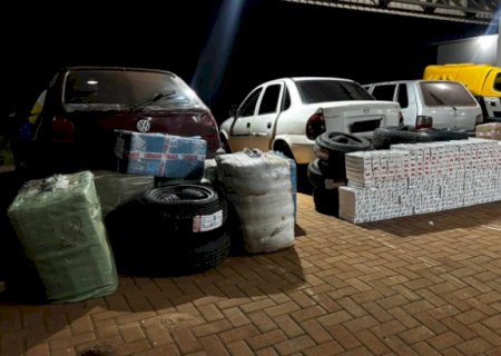 Em 3 apreensões distintas, polícia R$ 122 mil em mercadorias contrabandeadas