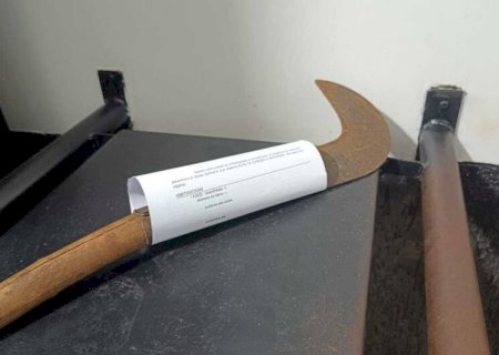 Após tentar incendiar esposa e filho, homem se arma com foice e tenta matar família