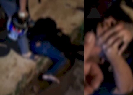 Suspeito de agredir ex foi espancado por testemunhas e implorou por desculpas (vídeo)