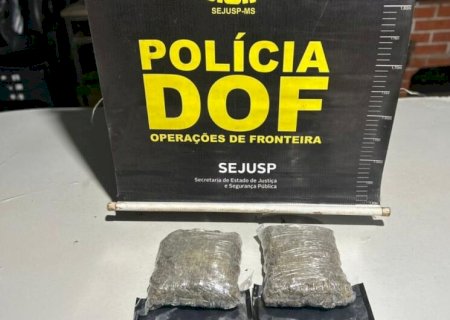 Por R$ 200, homem é preso transportando skunk e haxixe na fronteira