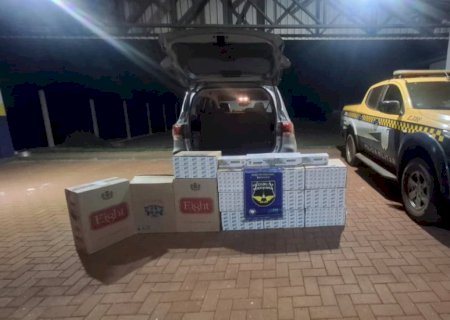Polícia Rodoviária apreende 410 pacotes de cigarros contrabandeados