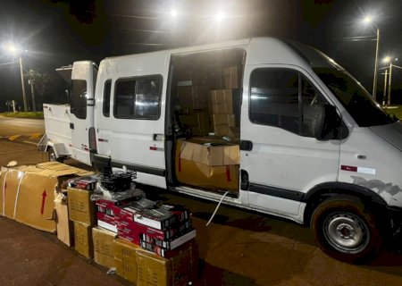 Van é apreendida carregada com mercadorias paraguaias com destino a Campo Grande