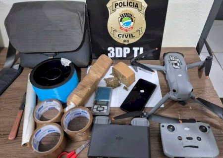 Foragido é preso com drogas e drone que seria usado para lançar entorpecentes em presídios