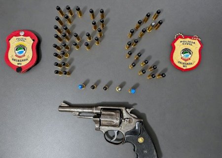 Polícia apreende revólver e 49 munições durante investigação de ameaças