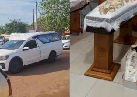 Na manhã desta 4ª-feira, pai, filhas e cachorrinha são sepultados em Bela Vista